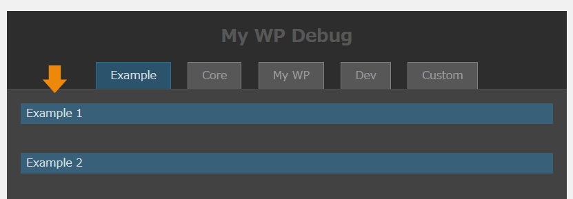 Example Debug Panel Content Title