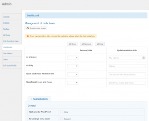 Admin Dashboard | My WP Customize